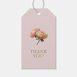 Erröten & Weiß   Chic Rose Hochzeits-Dankeschön-Ge Geschenkanhänger