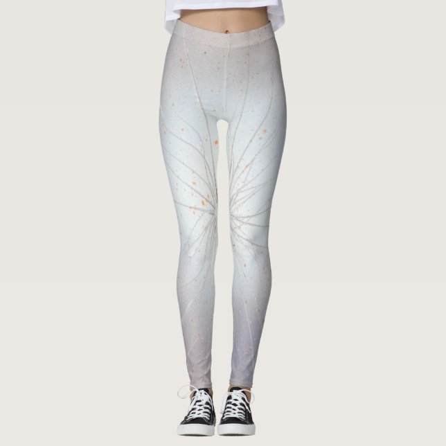 Erröten zu Weiß Leggings (Vorderseite)