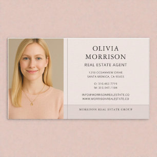 Errötend Rosa Immobilienmakler Foto  Visitenkarte