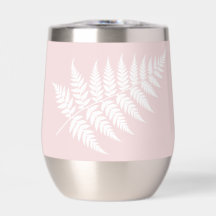 Errötend Rosa Weiße Fern Elegant Silber