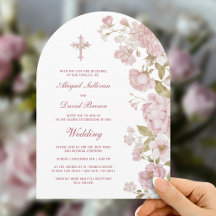 Errötende Blumenbogen religiöse Hochzeit