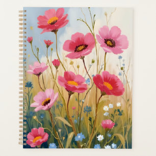Errötende Blüten   Rosa Blumenwiese Floral Planer