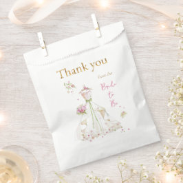 Errötende Braut in voller Blütenpracht Braut in sp Geschenktütchen