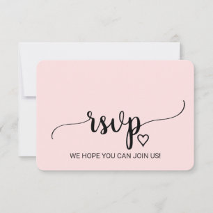 Errötende einfache Kalligrafie-Song-Anfrage RSVP-K RSVP Karte
