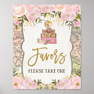 Errötende Florale Reise Von Fräulein zu Frau Vinta Poster