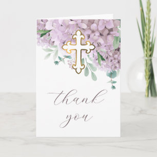 Errötende Hortensie Heiliges Kreuz Religiöse Danke Karte