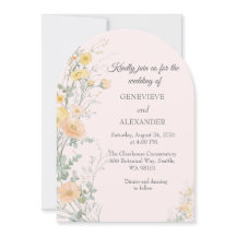 Errötende Pfirsich-Wildblumen-Bogen-Hochzeitseinla