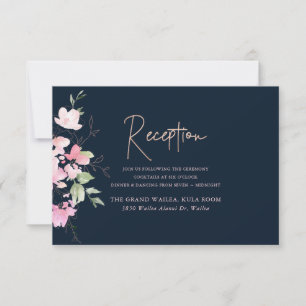 Errötende Romanze Aquarell-Empfangskarten Einladung