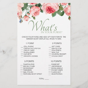 Errötende rosa Rosen Blumen Spiel Was ist in deine Flyer
