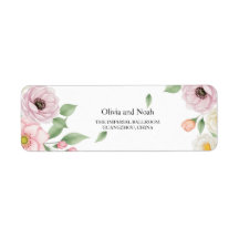 Errötende Rosa-Rosen-Botanische Hochzeits-Rücksend