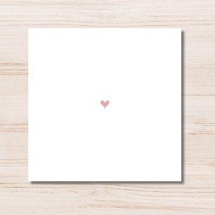 Errötende Rose Minimalistisches Kleines Herz Ohne Mitteilungskarte