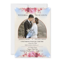 Errötende Rosen Kirchenhochzeitskarte