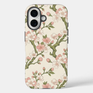 Errötender Kirschblütenzweig Sanftes rosa Floral iPhone 16 Hülle