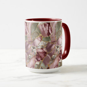 Errötender Marmortasse Goldader Elegante Kaffeetas Tasse