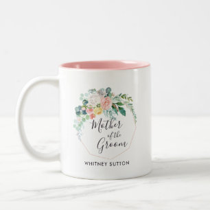 Errötender Sommerblumenkranz Hochzeitsgunst Zweifarbige Tasse
