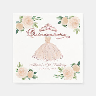Errötendes Florales Quinceanera-Kleid Serviette
