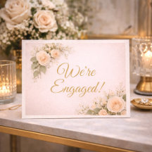 Errötendes florales Verlobungseinlagekarte