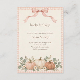 Errötendes Gingham-Kürbis-Bücher für Baby Begleitkarte