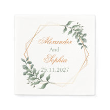 Errötendes Gold Grünzeug Eukalyptus Hochzeitsservi