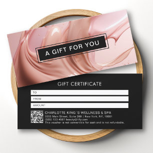 Errötendes Rosa-Beautysalon QR-Code-Geschenkgutsch