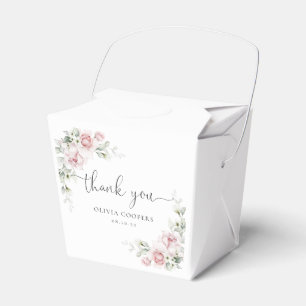 Errötendes Rosa Blumen Geschenkbox für Babyparty M Geschenkschachtel