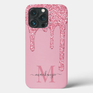 Errötendes Rosa Funkeln Glamour Glittertropfen Mon Case-Mate iPhone Hülle