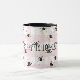 Errötendes Rosa Halloween-Spinnen Tasse