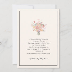 Errötendes Rosa Minimalistische Elegante Hochzeit Einladung