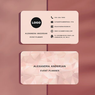 Errötendes Rosa Roségold Dreieck Consultant Visitenkarte