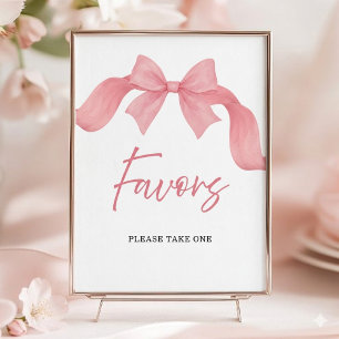 Errötendes Rosa Schleifen Geschenke Brautdusche Sc Poster