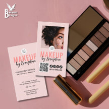 Errötendes Rosa Schrift-Logo QR-Code Foto Make-up
