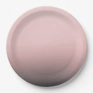 Errötendes Rosa und schwarzes Ombre Moderne elegan Pappteller