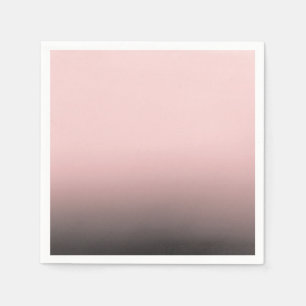 Errötendes Rosa und schwarzes Ombre Moderne elegan Serviette