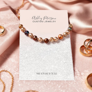 Errötendes Rosa Weiß Glitter Schmuck Halsketten Di Visitenkarte
