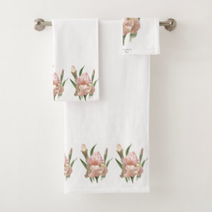 Errötet rosa Iris Badhandtuch Set