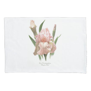 Errötet rosa Iris Kissenbezug