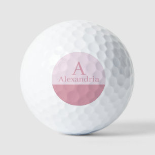 Errötung Staubig Rosa Monogramm Anfangsbuchstabe N Golfball