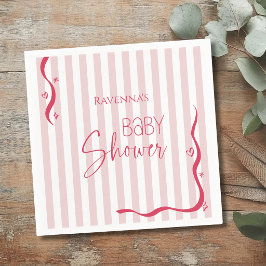 Errötungsstreifen-Welle Elegante Party-Baby-Party Serviette
