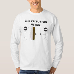 "Ersatz Jutsu" langes Hülsen-Shirt T-Shirt