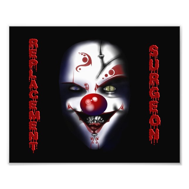 Ersatzchirurg - böser Clown Fotodruck (Vorne)