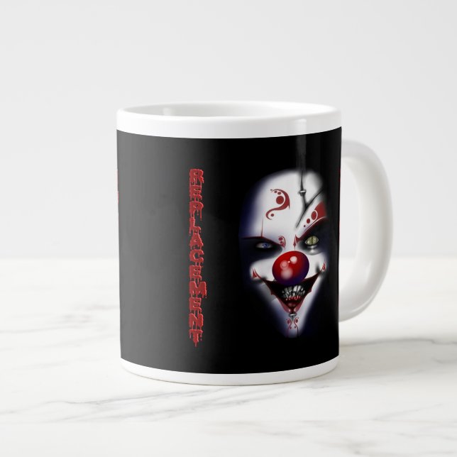 Ersatzchirurg - böser Clown Jumbo-Tasse (Vorderseite Rechts)