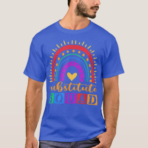 Ersatzlehrer-Regenbogen von hinten an die Schule S T-Shirt