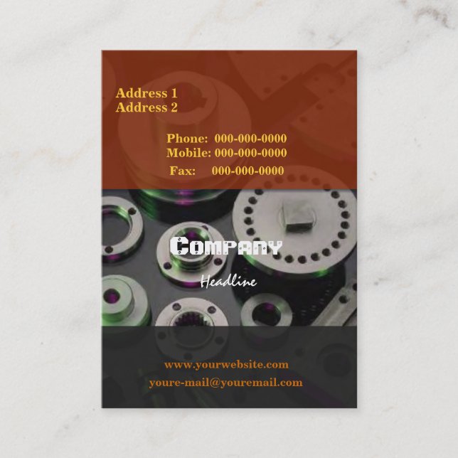 Ersatzteilstandkarte Visitenkarte (Vorderseite)