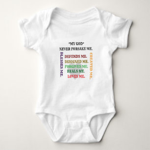 Erschaffen durch die Sammlung Gottes. T-Shirt Baby Strampler