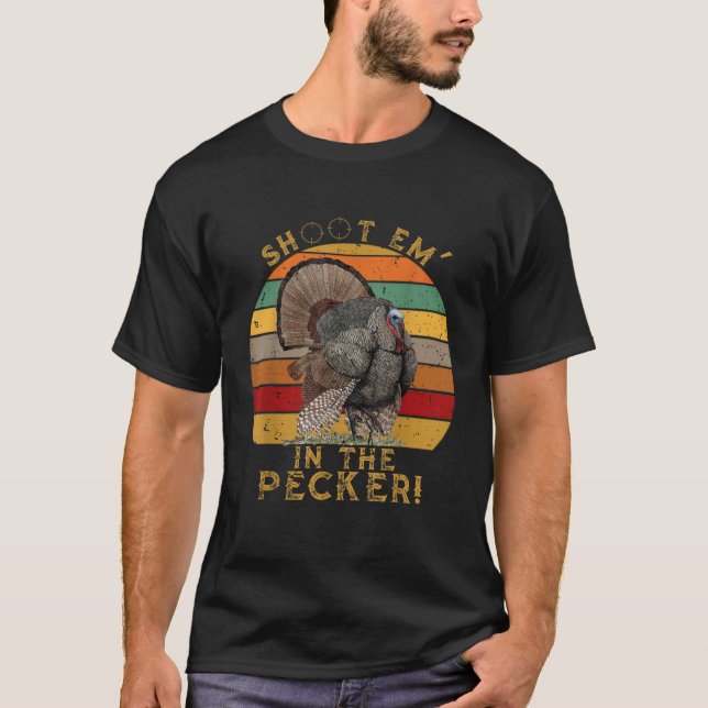 Erschießen Sie mich in der Pecher Funny Putenjagd T-Shirt (Vorderseite)