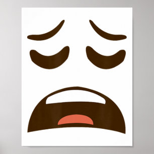 Erschöpfte gefühlvolle Emoticon Kostüme Leichte Ha Poster