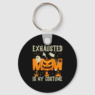 Erschöpfte Mama ist mein süßliches Halloween-Kostü Schlüsselanhänger