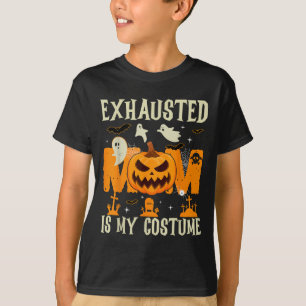 Erschöpfte Mama ist mein süßliches Halloween-Kostü T-Shirt