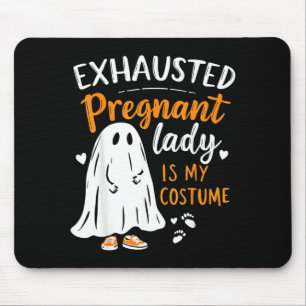 Erschöpfte schwangere Dame Kostüm Gruselige werden Mousepad