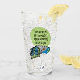 Erschöpfte Taube Glas